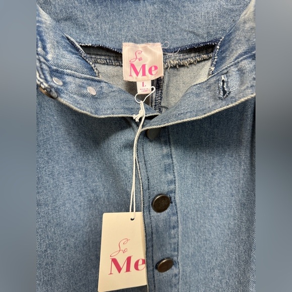 So Me Blue Denim Button-Front Midi Skirt 0113 - Picture 8 of 10